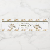 Schattigee Koe in het wintergebied Waterfles Etiket (Enkel label)