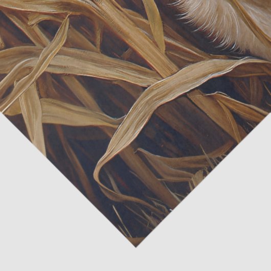 Schattigee Koe Kalveren Maïsveld Decoupage Tissuepapier (Detail)