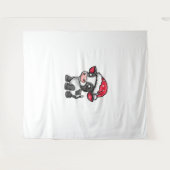 Schattigee Koe Kerst Comic X-Mas Wandkleed (Voorkant (horizontaal))
