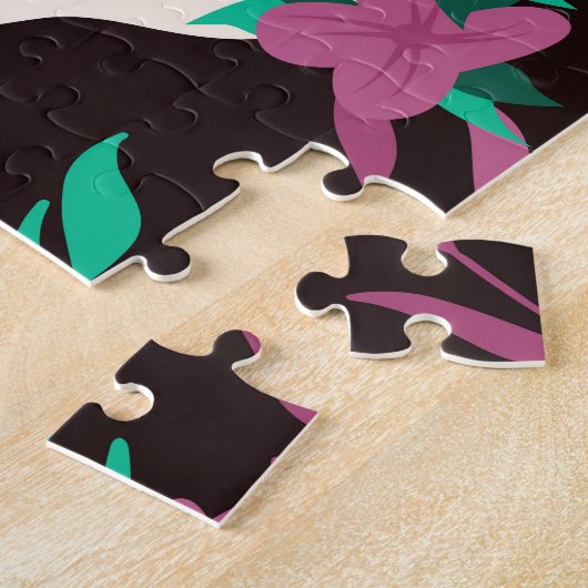 Schattigee Koe:  kinderachtig patroon Legpuzzel (Zijkant)