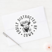 Schattigee Koe liefhebber - gemakkelijk afgeleid d Ronde Sticker (Envelop)