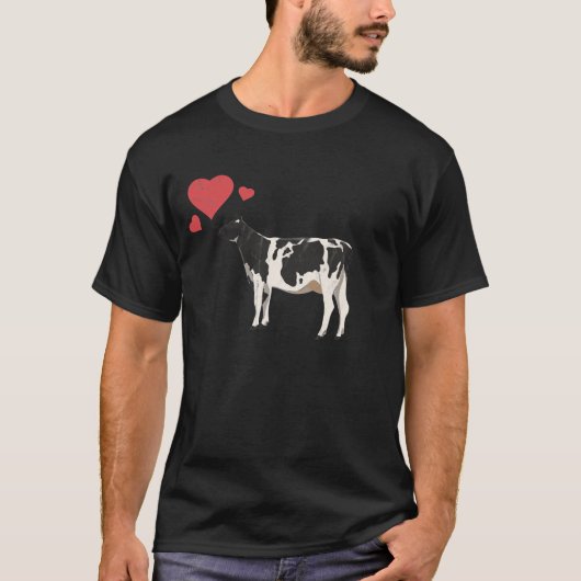 Schattigee Koe Lover Dairy Farmer of Cattle Lovers T-shirt (Voorkant)