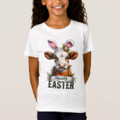Schattigee Koe met Bunny Ears T-shirt (Voorkant)
