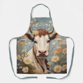 Schattigee Koe met madeliefjes Schort (Voorkant)