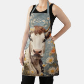 Schattigee Koe met madeliefjes Schort (Insitu)