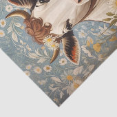 Schattigee Koe met madeliefjes Tissuepapier (Detail)