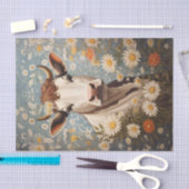 Schattigee Koe met madeliefjes Tissuepapier (Craft)