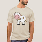 Schattigee Koe Ontwerp Schattig Boerderij Dierlijk T-shirt (Voorkant)