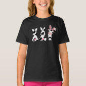 Schattigee Koe Print Bunnies en Koe Paashaas T-shirt (Voorkant)