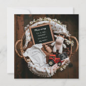 Schattigee koe Rustic Boerderij zwangerschapsaanko Feestdagenkaart (Voorkant)