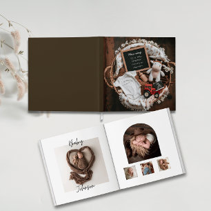 Schattigee koe Rustiek Boerderij Baby fotoboek aan Gastenboek