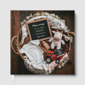 Schattigee koe Rustiek Boerderij Baby fotoboek aan Gastenboek (Voorkant)