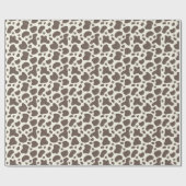 Schattigee Koe Skin Cowboy Style bruine crème Cadeaupapier (Vlak)