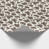 Schattigee Koe Skin Cowboy Style bruine crème Cadeaupapier (Hoek)