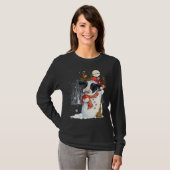 Schattigee Koe Sneeuwkoe Kerstmis Koe Sneeuwman Wi T-shirt (Voorkant volledig)