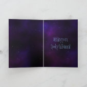 Schattigee Koe springt over de maan Halloween Kaart (Binnen)