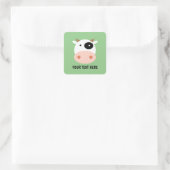 Schattigee koe tekening cartoon stickers (Tas)