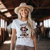 Schattigee Koe vindt koffiezetten T-shirt