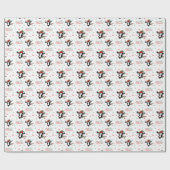 Schattigee Koe Vrolijk Veganistisch Kerstfeest Cadeaupapier (Vlak)