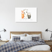 Schattigee Koeien Opknoping met mijn Bros Canvas Afdruk (Insitu (Slaapkamer))