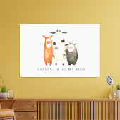 Schattigee Koeien Opknoping met mijn Bros Canvas Afdruk (Insitu (Woonkamer))