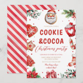 Schattigee koekjes en cacao kerstfeest kaart (Voorkant / Achterkant)