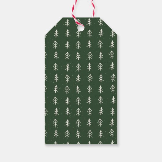 Schattigee koekjes en cacao Warm Wishes Vakantie Cadeaulabel (Achterkant)