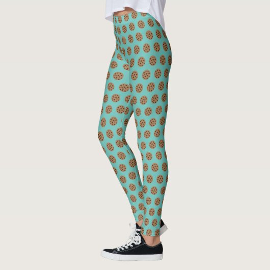 Schattigee koekjes Foodie Turquoise Blue Leggings (Links)