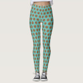 Schattigee koekjes Foodie Turquoise Blue Leggings (Voorkant)