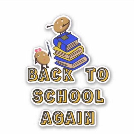 Schattigee koekjes terug naar school sticker (Voorkant)