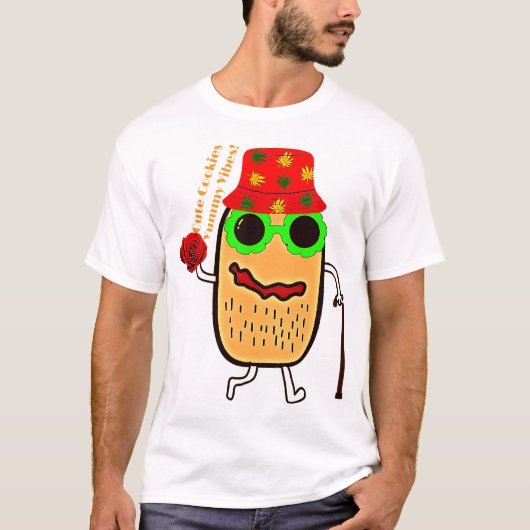 Schattigee koekjes Yummy Vibes! T-shirt (Voorkant)