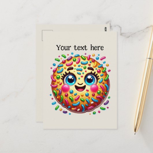 Schattigee koekjesliefhebbers passen briefkaart aa (Voorkant / Achterkant in situ)