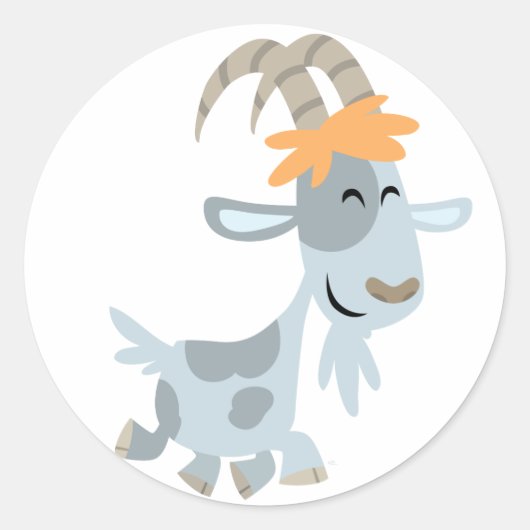 Schattigee koele Cartoon geit Sticker (Voorkant)