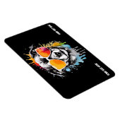 Schattigee Koele Hond met Zonnebril Magneet (Rechterzijde)