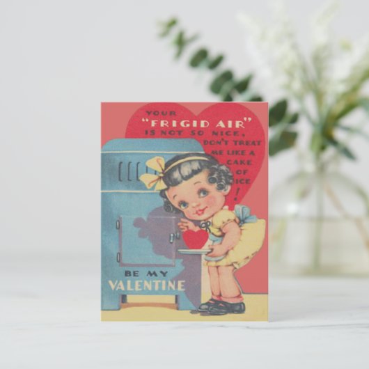 Schattigee Koelkast Heart Ice Cake Valentijn Feestdagenkaart (Staand voorkant)