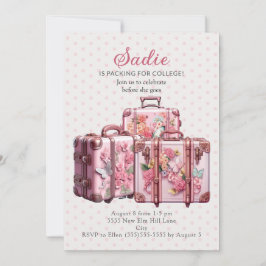 Schattigee Koffers Pink College Trunk Party Kaart