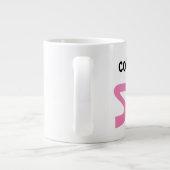 Schattigee koffie doet me glimlachen grote koffiekop (Achterkant)