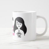 Schattigee koffie doet me glimlachen grote koffiekop (Rechts)