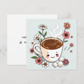 Schattigee koffie en bloemen grillig (Voorkant / Achterkant)