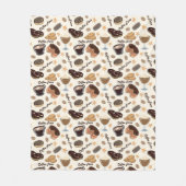 Schattigee koffie en lieve liefhebbers patroondeke fleece deken (Voorkant)