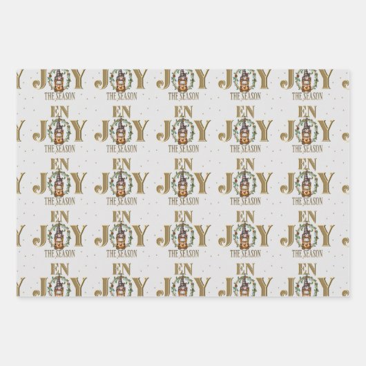 Schattigee Koffie Kerstvakantie Gnomes Inpakpapier Vel (Voorkant 3)