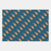 Schattigee Koffie Kerstvakantie Gnomes Inpakpapier Vel (Voorkant)