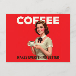 Schattigee  koffie maakt alles beter briefkaart
