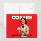 Schattigee  koffie maakt alles beter briefkaart (Voorkant / Achterkant)