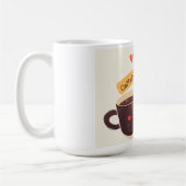 Schattigee koffie Mok - Cafeïne & vriendelijkheid (Links)