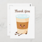 Schattigee koffie tekst toevoegen dank u briefkaart (Voorkant / Achterkant)