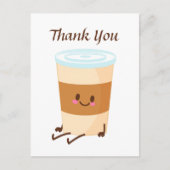 Schattigee koffie tekst toevoegen dank u briefkaart (Voorkant)