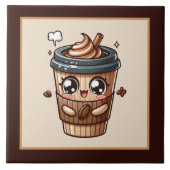 Schattigee koffiebar, winkel of keuken met een kof tegeltje (Voorkant)