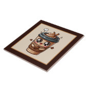 Schattigee koffiebar, winkel of keuken met een kof tegeltje (Zijkant)