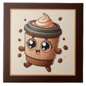 Schattigee koffiebar, winkel of keuken met een kof tegeltje (Voorkant)